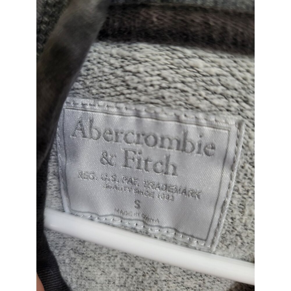 Abercrombie & Fitch y2k Young Men's SZ Small Gray Hoodie Pullover Shirt w/Pocket - Picture 6 of 14